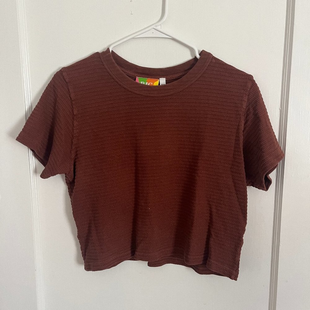 Big Bud Press Cropped Honeycomb Tee in XS